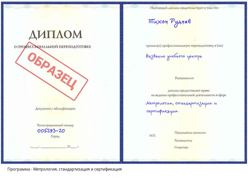 Метрология, стандартизация и сертификация Димитровград